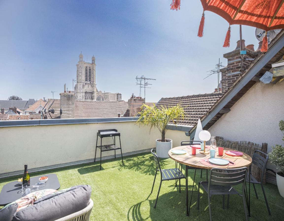 Le Rooftop - Vue Cathedrale - Climatisation トロワ エクステリア 写真